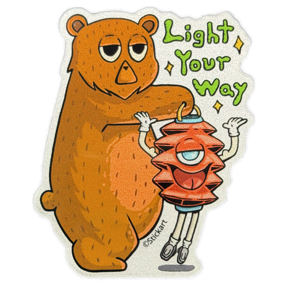 Sticker in daylight